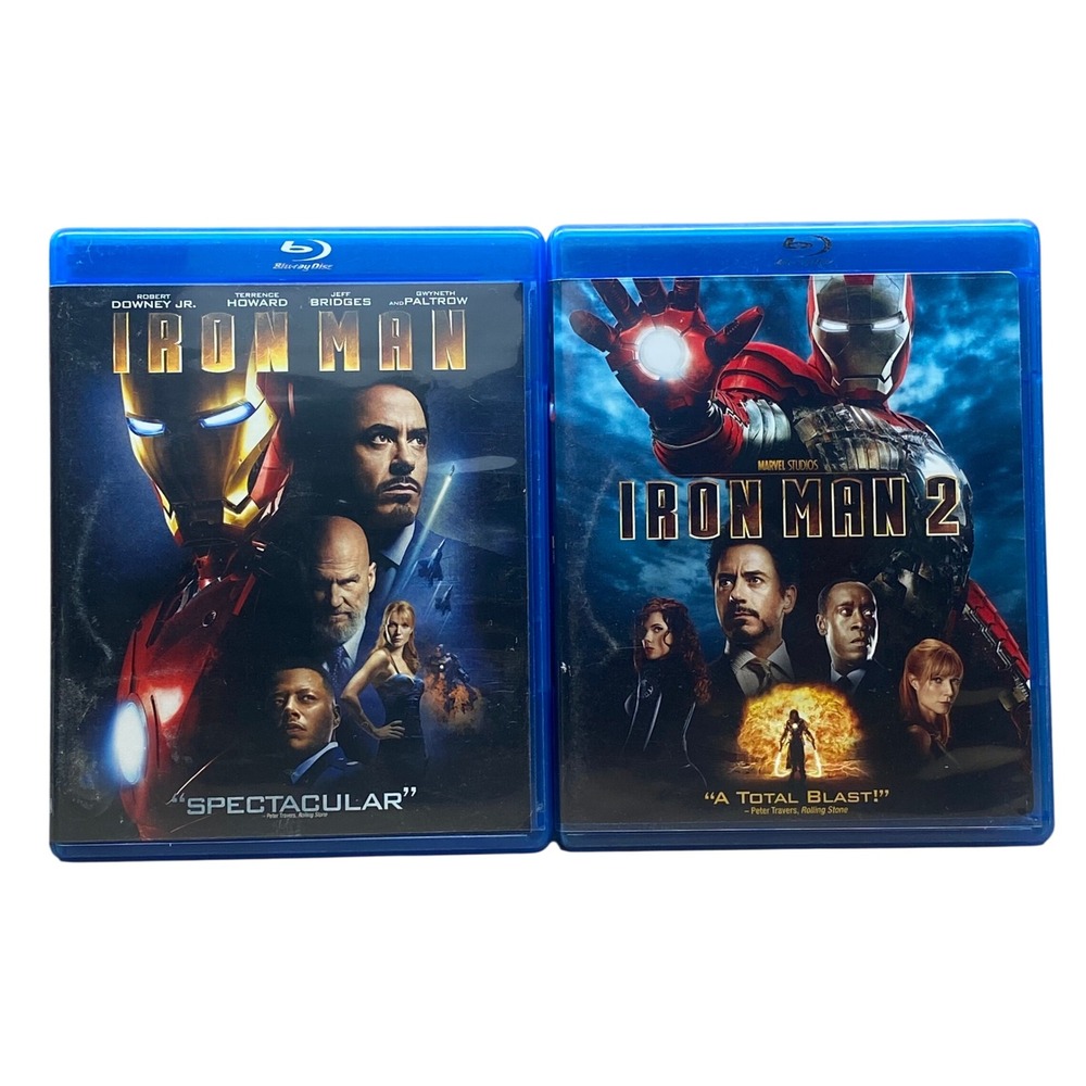 Iron Man & Iron‎ Man 2 Blu-ray Movie Bundle Marvel Studios MCU Robert Downey Jr